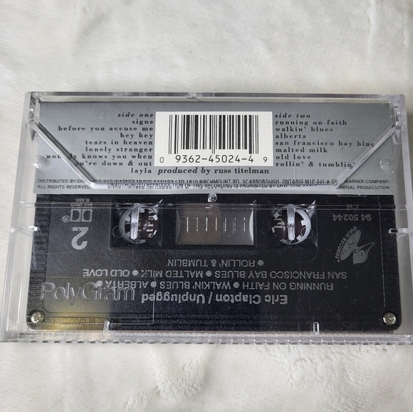 Eric Clapton Unplugged Cassette Tape - Picture 2 of 4